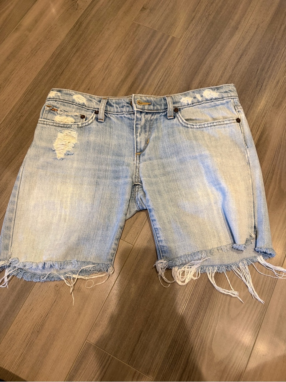 Joe's Jeans Light Blue Distressed Frayed Hem Jorts